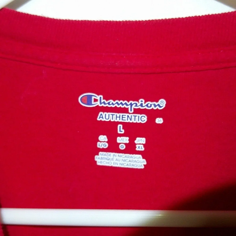 Champion Georgia Bulldogs T-Shirt NCAA College Graphic Tee‎ Red L